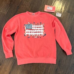 NEW Living Fully Co Flag Fruit Salad Sweatshirt size medium